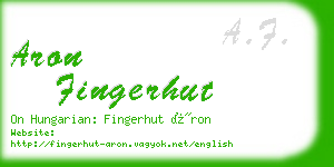 aron fingerhut business card